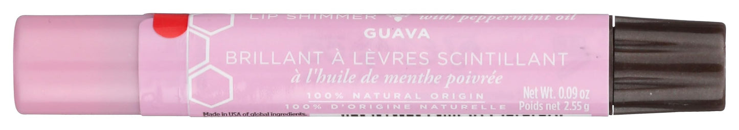 Burt's Bees 100% Natural Moisturizing Lip Shimmer, Guava, 1 Tube