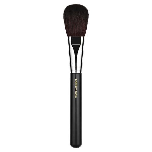 Bdellium Tools Professional Makeup Brush - Maestro Series 980 Large Natural Powder - With Soft Natural Fibers, For Airbrushed Finish (Black, 1pc)