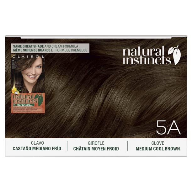 Clairol Natural Instincts, 024, Clove, Med Cool Brown, 2 pk