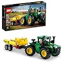 LEGO Technic John Deere 9620R 4WD Tractor Toy 42136 Building Toy - Collectible Model with Trailer, Featuring Realistic Details, Construction Farm Toy…