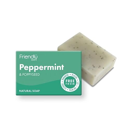 Friendly Soap Natural Handmade Peppermint and Poppy Seed Soap 95g