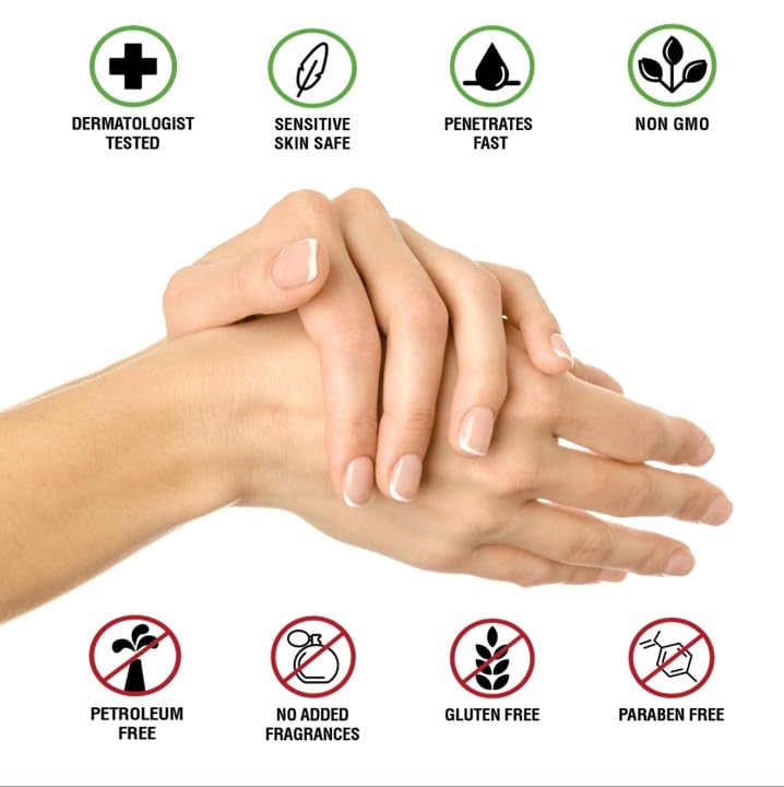 Adamia Therapeutic Repair Hand Cream with Macadamia Nut Oil and Promega-7, 3 Ounce Tube - Fragrance Free, Paraben Free, Non GMO.