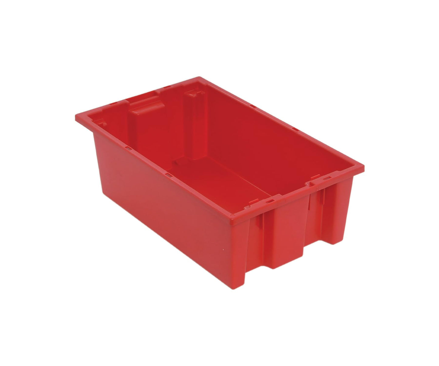 Quantum SNT180RD 18-Inch by 11-Inch by 6-Inch Stack and Nest Tote, Red, 6-Pack