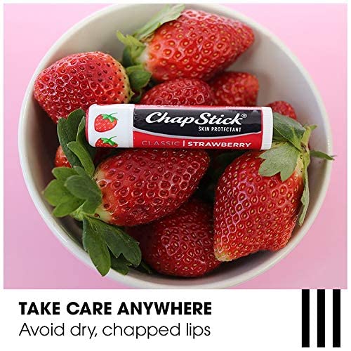 ChapStick Classic, Skin Protectant/Sunscreen SPF 4, .15 Oz.,Strawberry (Value Bundle 2 Pack)