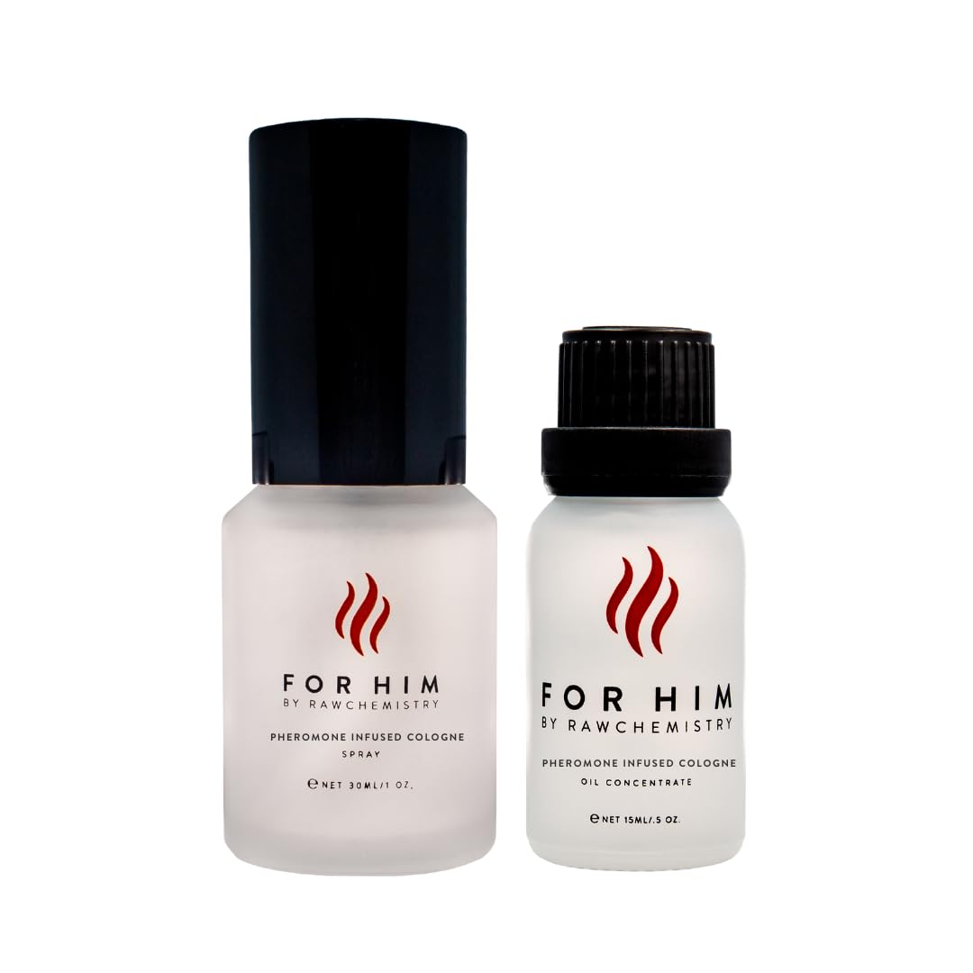 RawChemistry for Him Set - A Pheromone Infused Cologne Gift Set - Bold, Extra Strength Formula