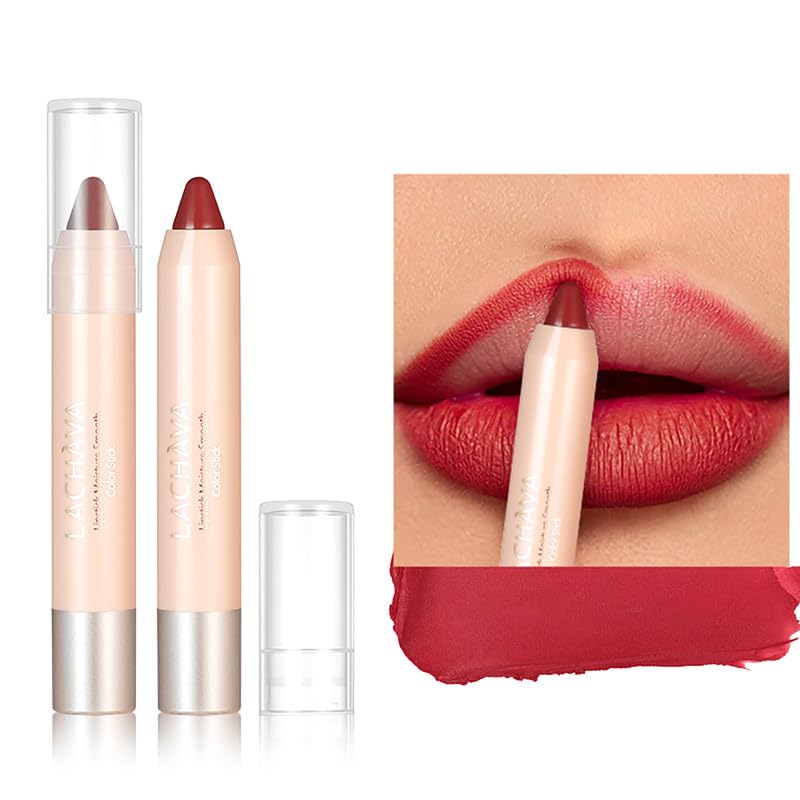 Easilydays Matte Lip Crayon Lipstik Pencil Velvety Creamy Matte Lip Liner, Ultra Matte Lip Color with Smooth Finish, Full Coverage High Pigment