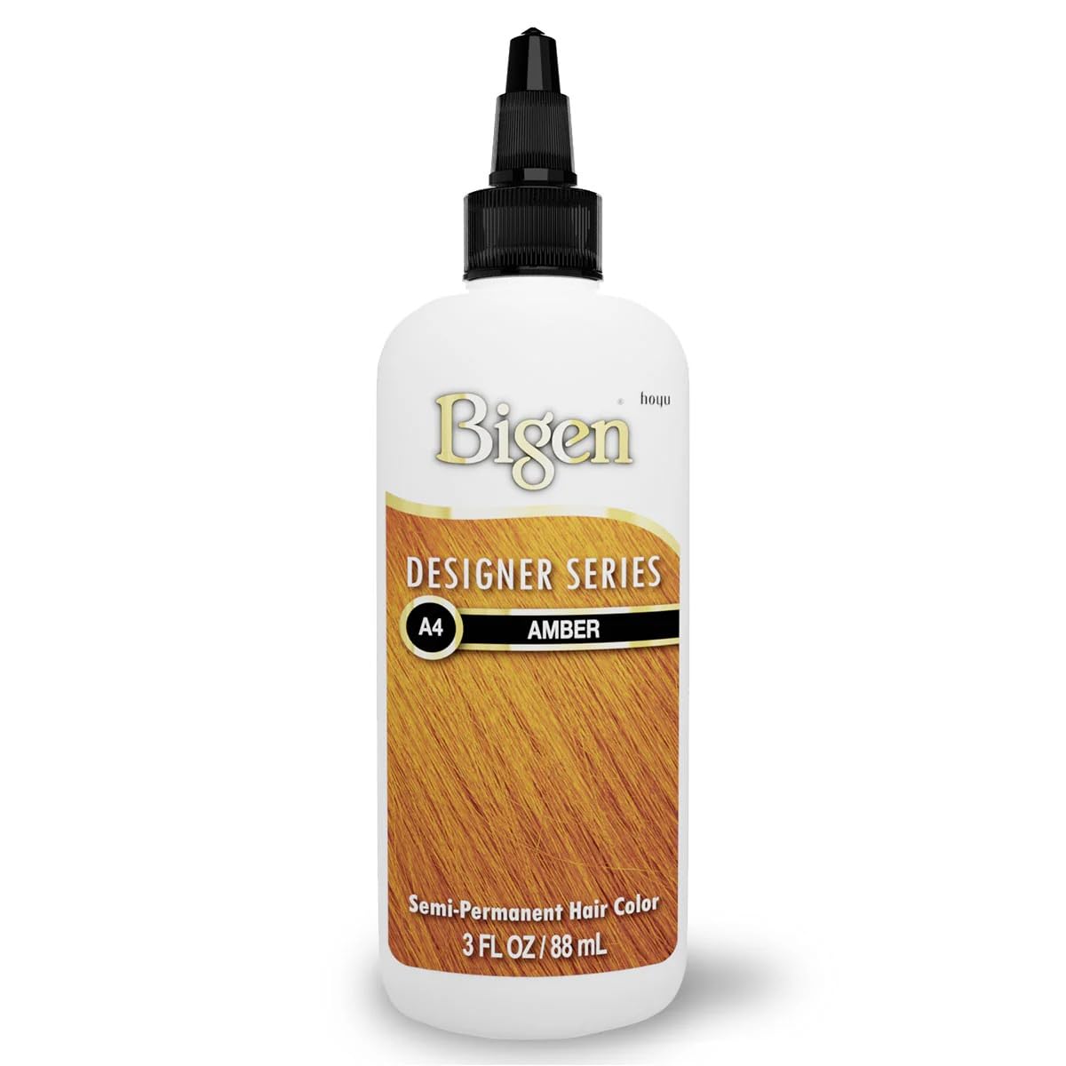 Bigen Semi Permanent Hair Color #A4 Amber, 3 oz