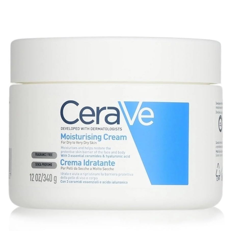 CeraVe Moisturizing Cream | 12 oz | Daily Face & Body Moisturizer for Dry Skin