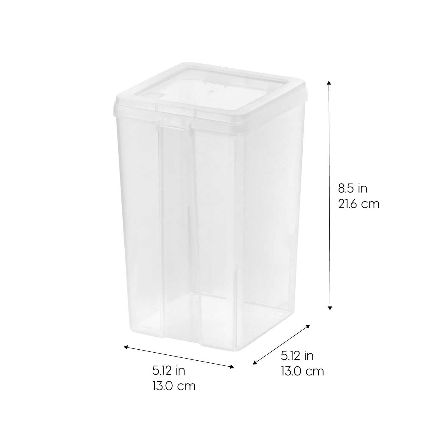IRIS USA Vertical Plastic Flip Top Storage Containers Bins with Lids for Pantry, Home, Office, Organization, Medium, Stackable Hinged Organizer…
