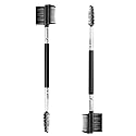 2pcs 3 Head Eyebrow Eyelash Shaper Eyelash Comb Double Head Brush Makeup Grooming Tool Cosmetic with 3 Different Spoolie Brushes for Separating