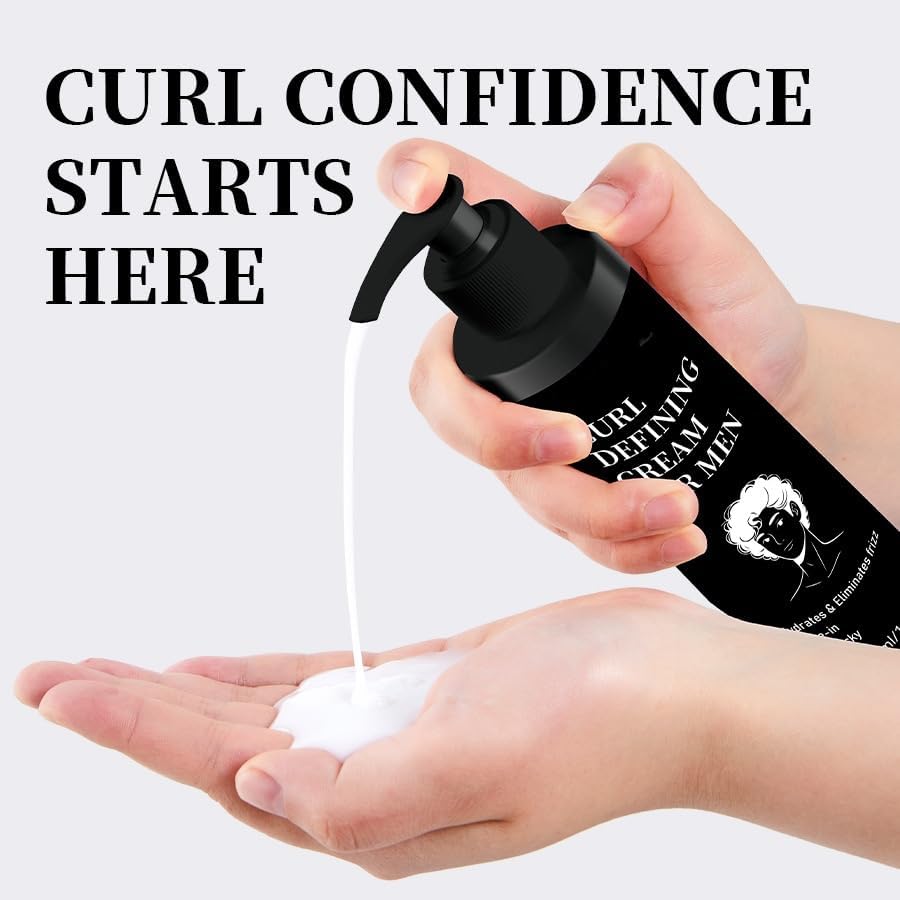 Curl Defining Cream - Anti-Frizz Curling Cream for Curly Hair Anti Frizz, Moisturizing, Smoothing for Curly & Wavy Hair, Hydrate & Adds Shine