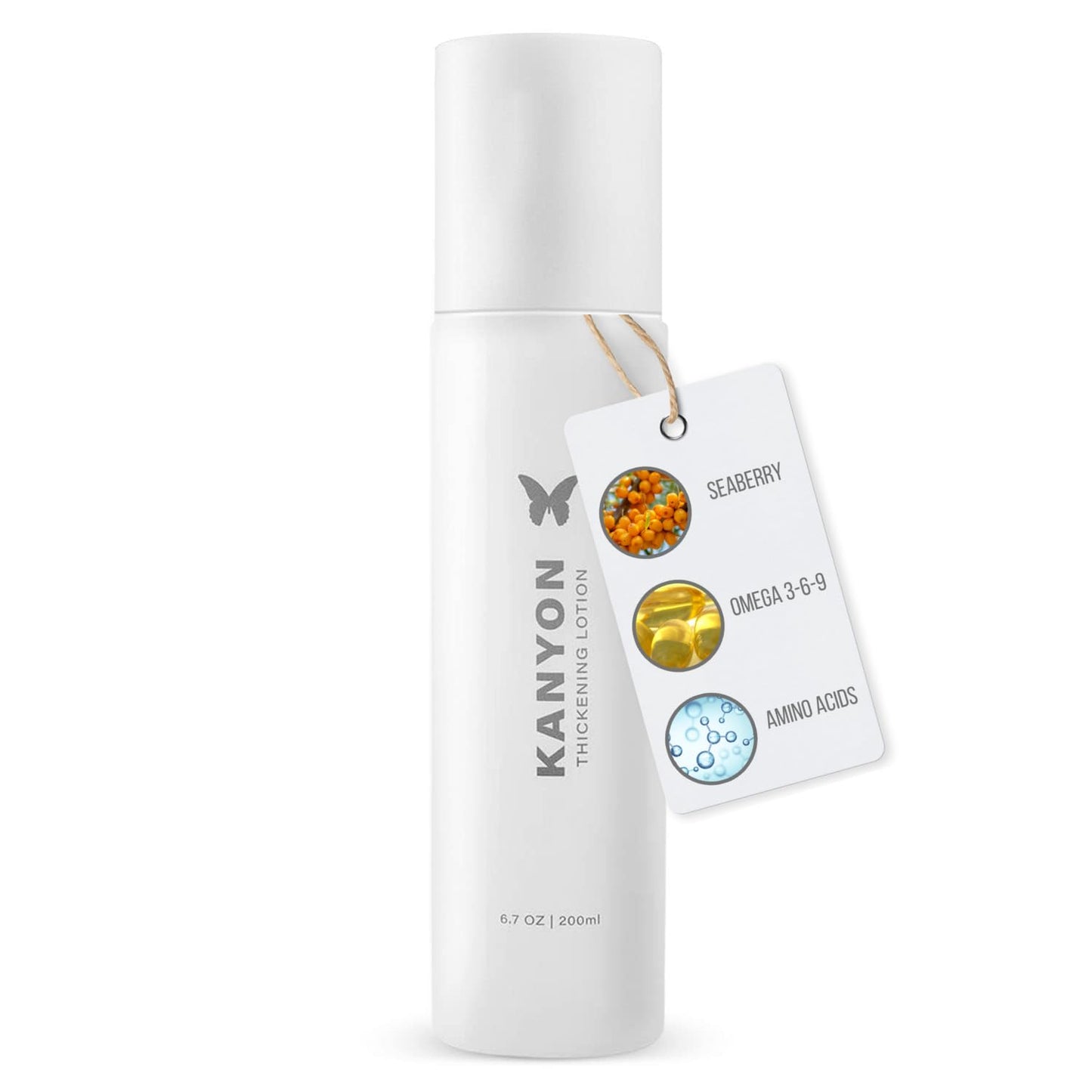Kanyon Thickening Lotion 6.7 Oz for Thicker Fuller Hair - Style Curl Retention - Volume Root Booster - Heat Protection - Anti-Frizz - Hair
