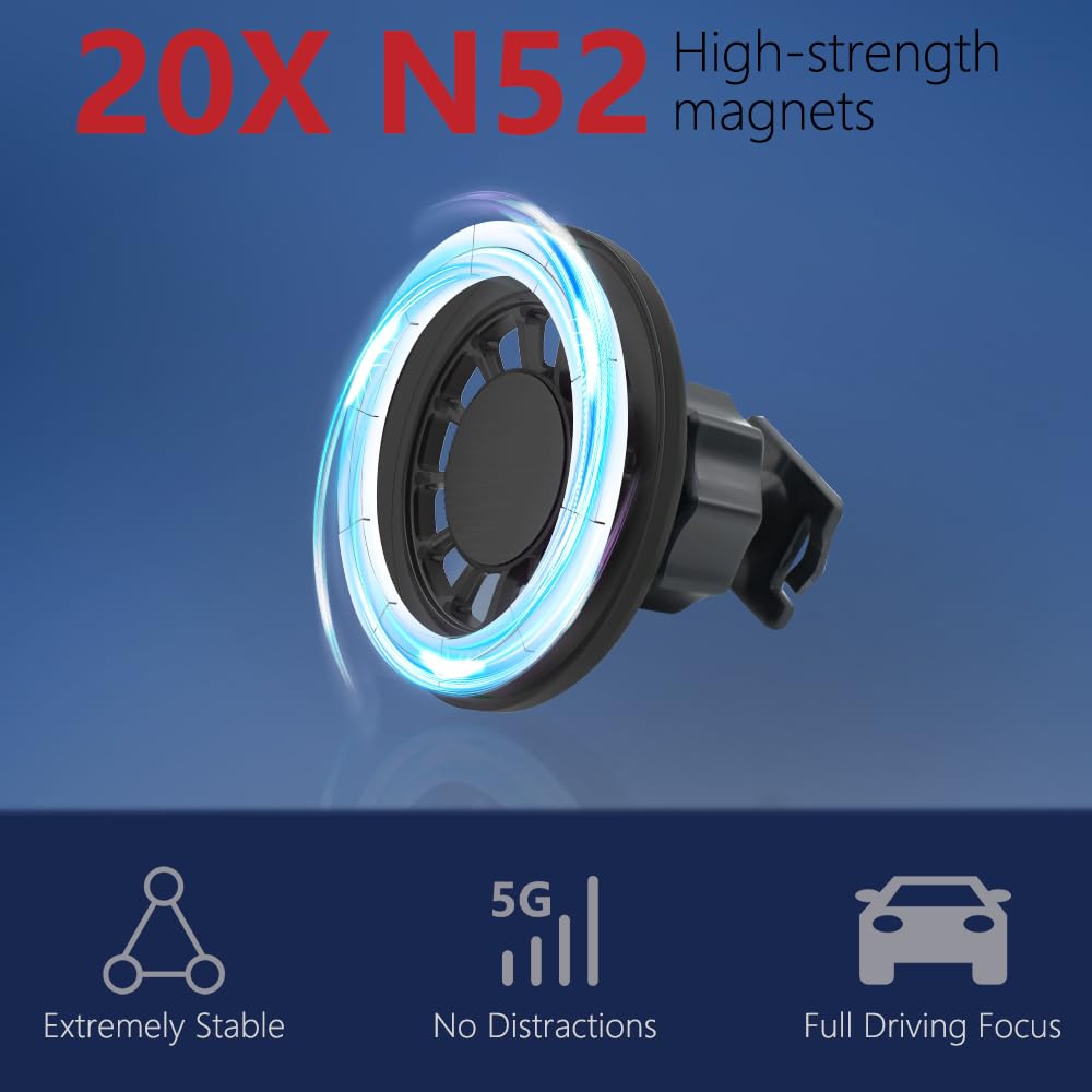 Zchan Car Phone Holder Mount for Nissan Murano 2015-2024 Car Accessories Car Mount 360°Rotation for Car Phone Holder Magnetic Hands Free Compatible…