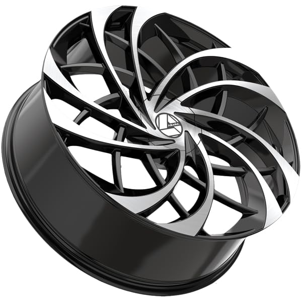 Azara AZA-540 22x8.5 5x112 5x114.3 +38 Cb 74.1 Gloss Black & Machined