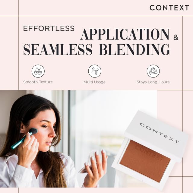 Context Skin Matte Bronzer Powder for Face - Vegan & Cruelty Free Bronzer Makeup, Long Lasting Buildable Coverage & Sun Kissed Matte Finish, Blendable