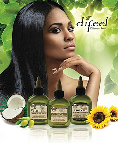 Difeel Premium Natural Hair Oil - Argan Oil 7.1 ounce (4-Pack)