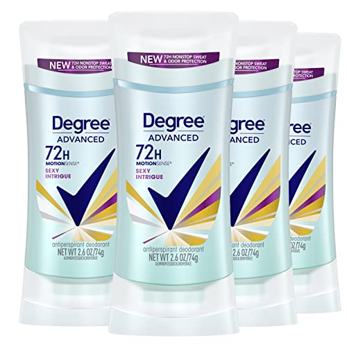 Degree Advanced MotionSense Antiperspirant Deodorant 4 Count 72-Hour Sweat And Odor Protection Sexy Intrigue Antiperspirant Deodorant For Women Beauty and Personal Care Degree Default Title