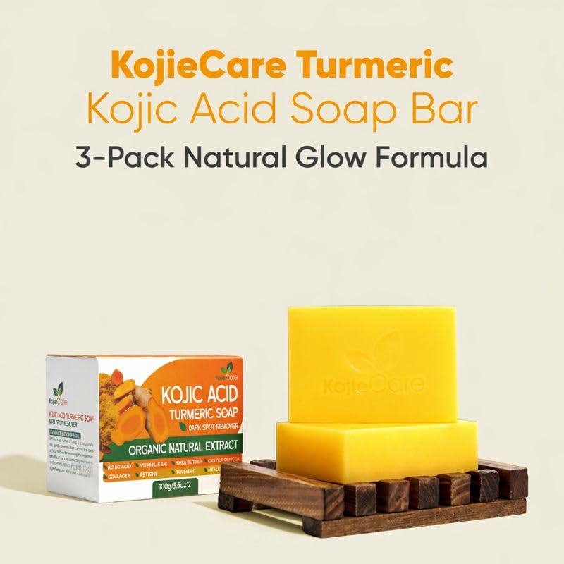 Kojic Acid Turmeric Soap Bar Beauty & Personal Care Kojiecare
