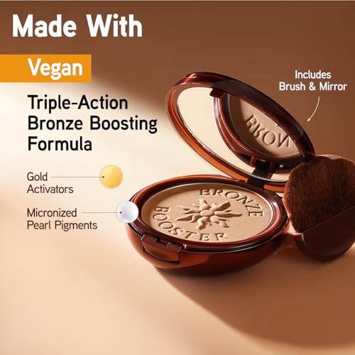 Physicians Formula Bronze Booster Pressed Contour Bronzer - Glow Activator Vitamin Infused Technology with a Natural Finish, Buildable Coverage