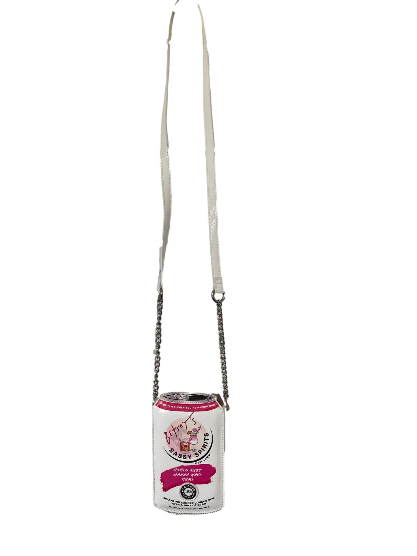 Betsey Johnson Limited Edition XO Spritz Girls Just Want To Have Fun Multi Colored Sparkling Can Of Spritzer With A Hint Of Glam Faux Leather…