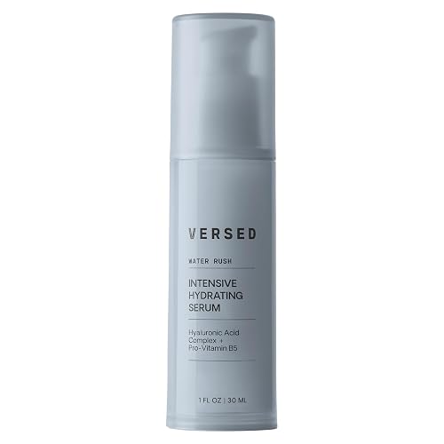 Versed Water Rush Intensive Hydrating Serum - Hyaluronic Acid Serums for Face with Vitamin B5 - Lightweight Face Serum for Dry Skin - Sensitive