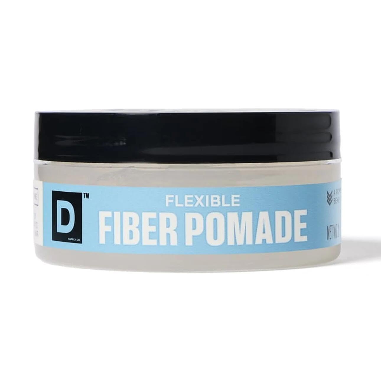 Duke Cannon Supply Co. Flexible Fiber Pomade - 2 oz - Strong Hold, No Shine, Water-Based for Easy Washout, Textured & Pliable Finish for Shorter
