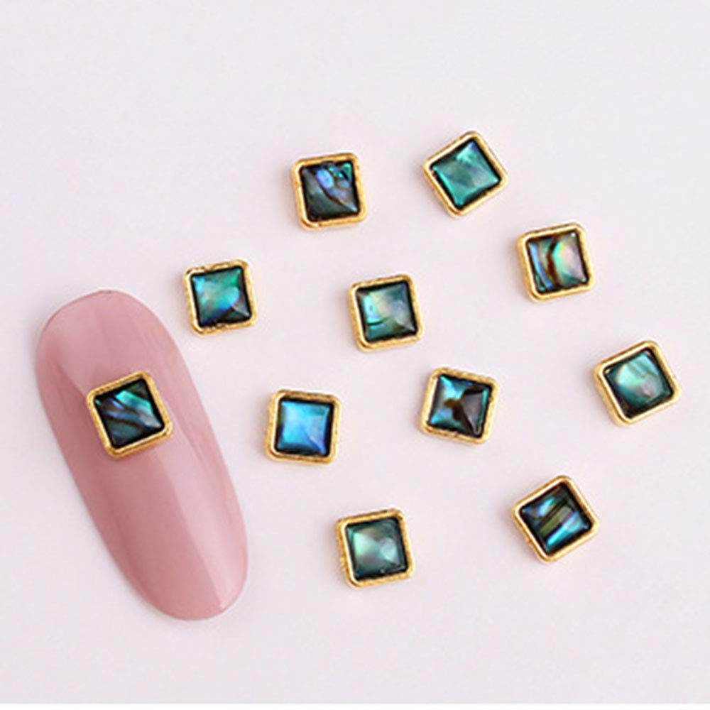 10pcs Japanese Ultra-thin Shell Alloy Gold Edging Nail Ornament DIY Nail Art Decorations Shiny Manicure Accessories 3D Nail Jewelry(07) Beauty & Personal Care GOUDAI