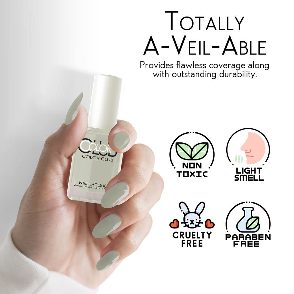 Color Club Nail Lacquer Fall Winter 2021 Collection SAVE THE DATE - Choose Your Color 0.5oz/15ml each (1329 - Totally a-VEIL-able)