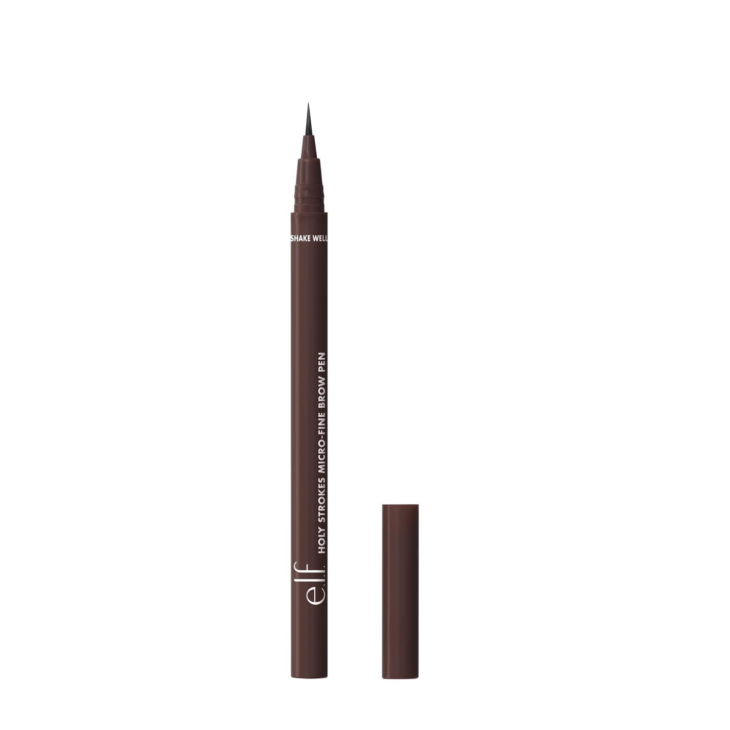 e.l.f. Holy Strokes Micro-Fine Brow Pen, Liquid Waterproof Eyebrow Makeup For Detailing & Adding Dimension, Vegan & Cruelty-Free, Dark Brown
