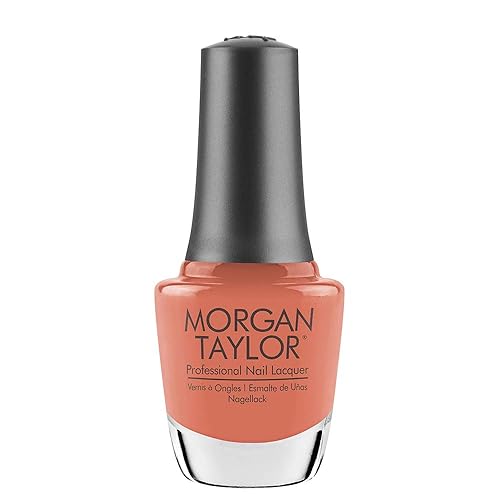 Morgan Taylor Nail Lacquer (Perfect Landing) Coral Professional Lacquer, Vibrant, Chip-Resistant, Fast-Drying, Long-Lasting, High-Shine, Perfect