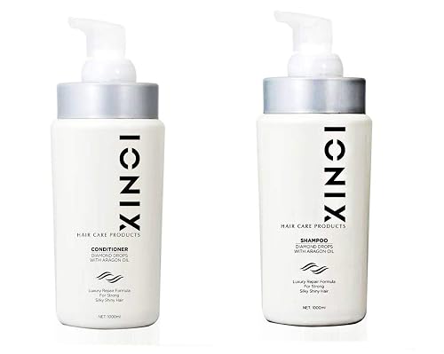ISO Beauty Ionix Black Diamond Organic Shampoo & Conditioner With Argan Oil (1000ml each) Special Repair Formula