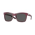 Costa Del Mar Womens Caldera Rectangular Sunglasses, Net Plum/Grey Polarized-580G, 55 mm