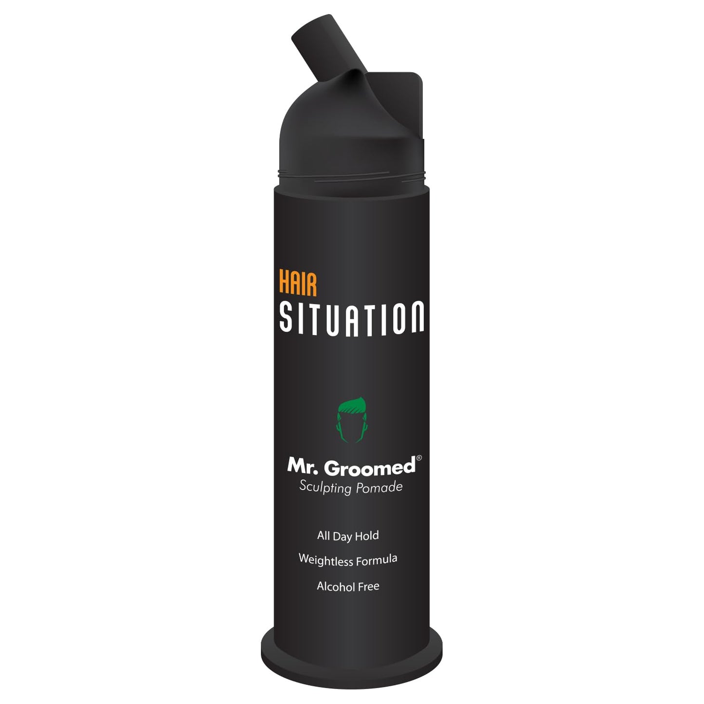 Hair Situation Mr. Groomed Matte Pomade for Men - Strong All-Day Hold, Matte Natural Finish Look - Non-Greasy, Alcohol-Free Hair Styling Wax, All Hair