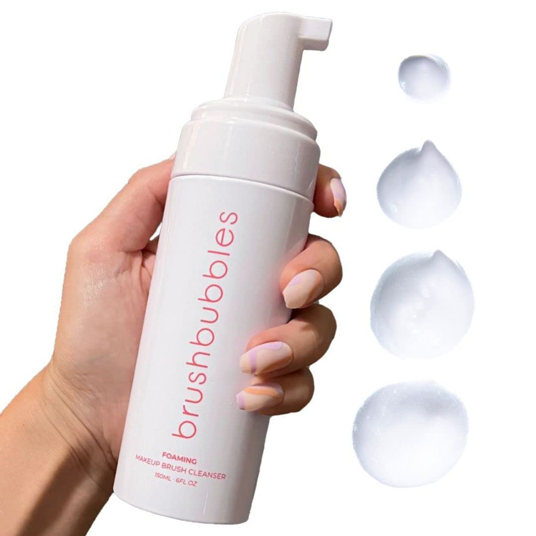 Brush Bubbles Foaming Makeup Brush Shampoo And Conditioning Cleanser For Makeup Sponges, Brushes & Applicators, Fragrance Free, Cruelty-Free, Vegan