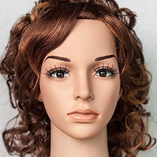 manqianxun Spider Web Crown Halloween Costume Fancy Fashion Party Look Black Lashes False Eyelashes 1 Pairs