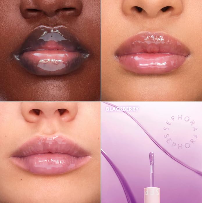 SEPHORA COLLECTION Oil Infusion Hydrating Lip Oil - Blackberry (sheer purple) 0.10 oz/3 ml