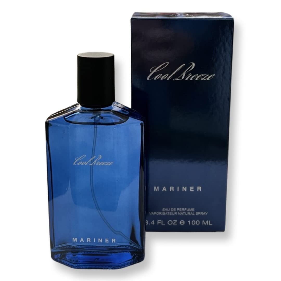 United Scents Cool Breeze MARINER Eau de Parfum for Men | 3.4 Fl Oz | Notes of Seawater, Spicy Rosemary and Fresh Mint