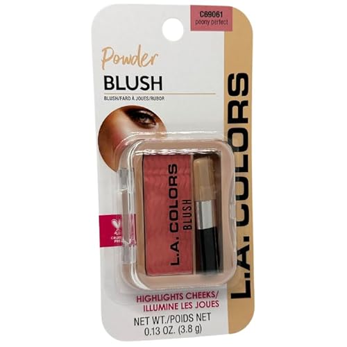 L.A Colors Professional Series Blush with Applicator, Peony Perfect, 0.13 Oz