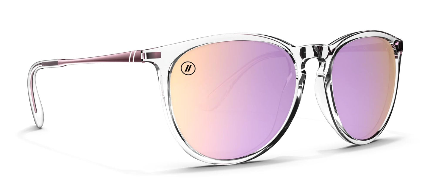Blenders Eyewear North Park - Polarized Sunglasses - Classic Shape, Mixed Metal Frame - 100% UV Protection - For Women - Aspen Rose