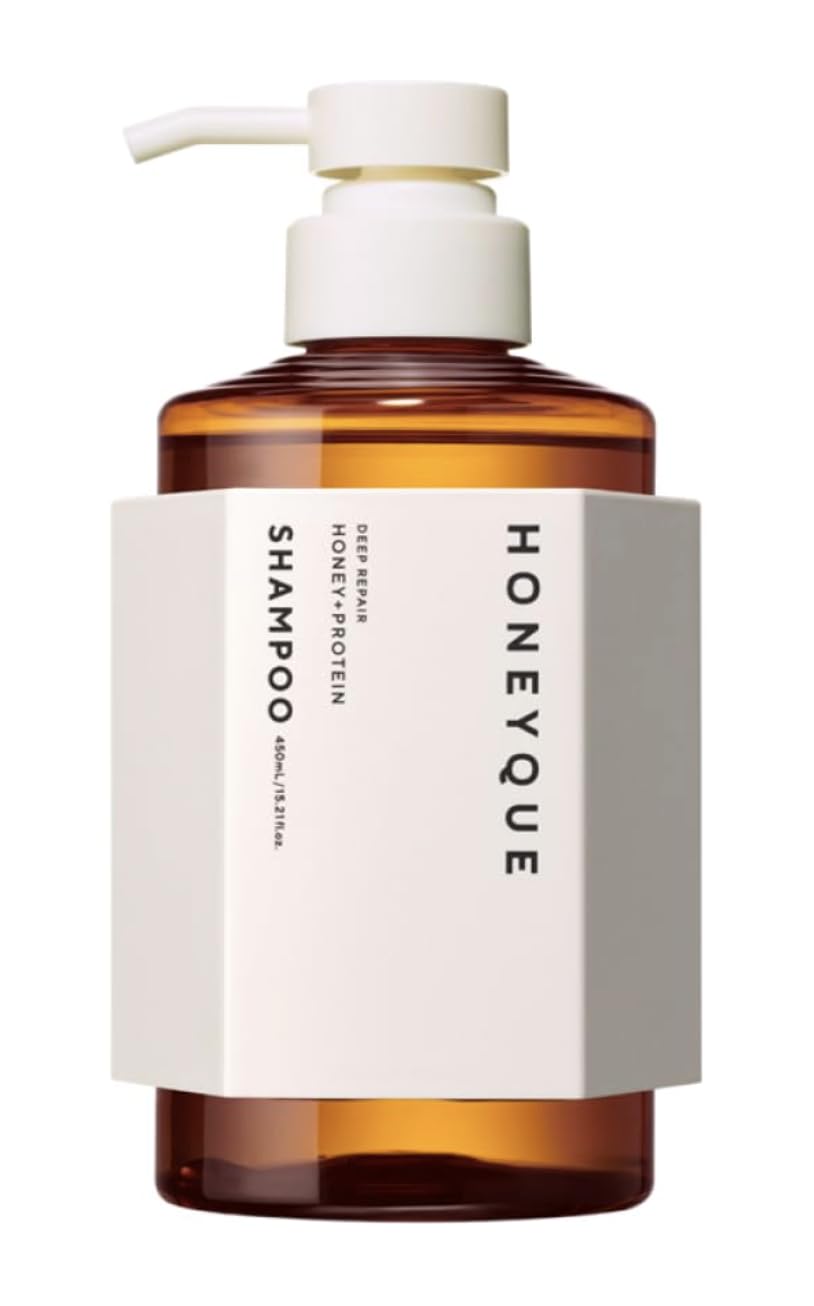 Deep Repair Honey Collogen Moist Shampoo & Conditioner Set (450ml / 15.2 fl oz Each) By HONEYQUE | Japanese Salon-Quality Sulfate-Free, Frizz Control