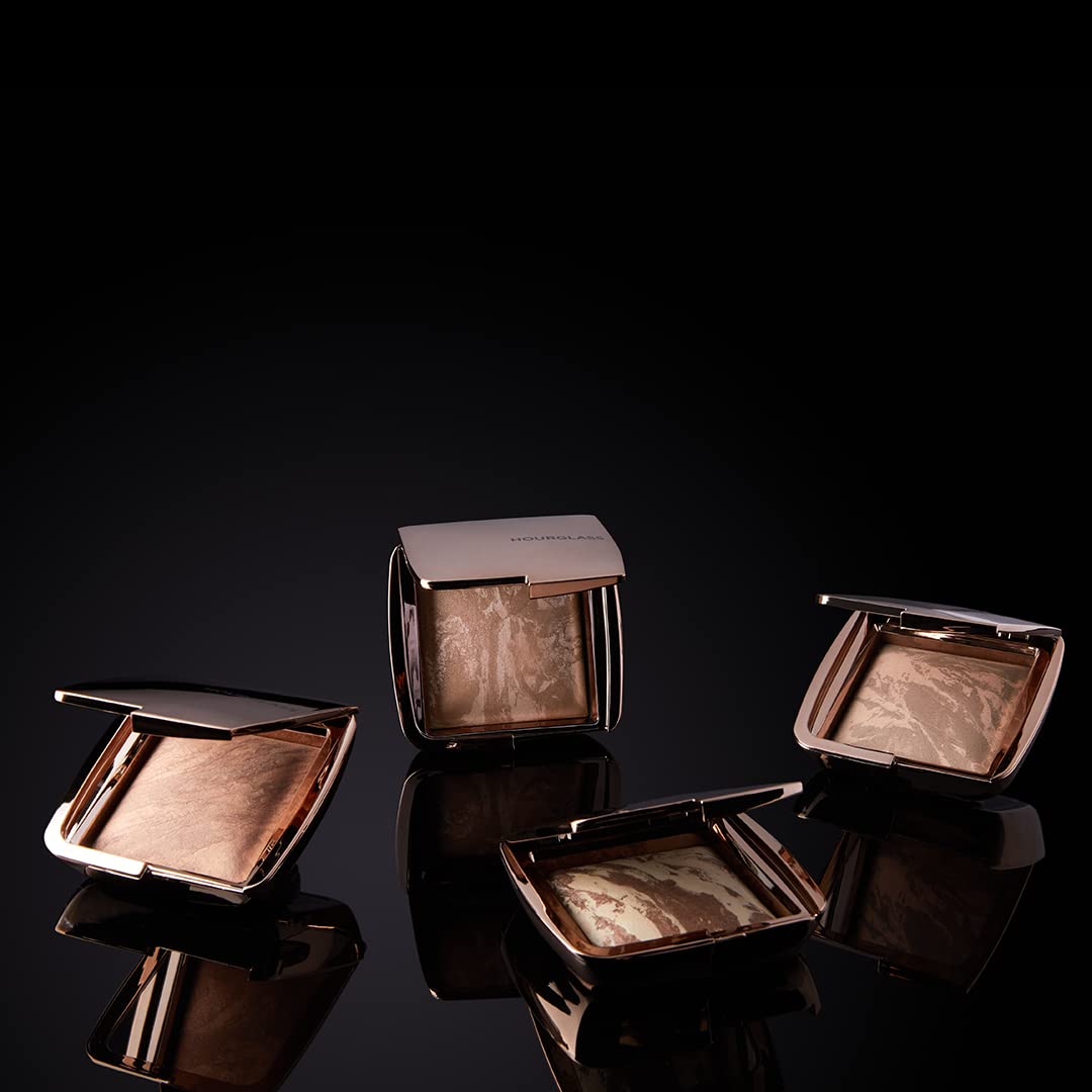 Hourglass Ambient Lighting Bronzer in Luminous Bronze Light. Highlighting Bronzer for a Natural Sun-Kissed Glow. Vegan and Cruelty-Free.