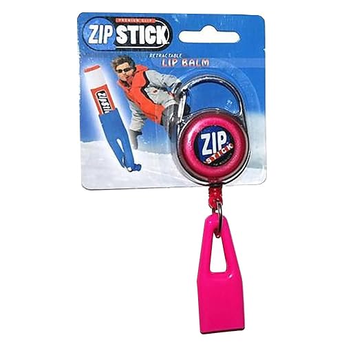 Zip Stick Retractable Lip Balm Holder Pink