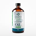 Genesis Holistic Health Organic Castor Oil - 100% Pure, Cold Pressed, Hexane Free - Nourishing Hair & Skin Oil - Eyelash & Eyebrow Growth, Deep