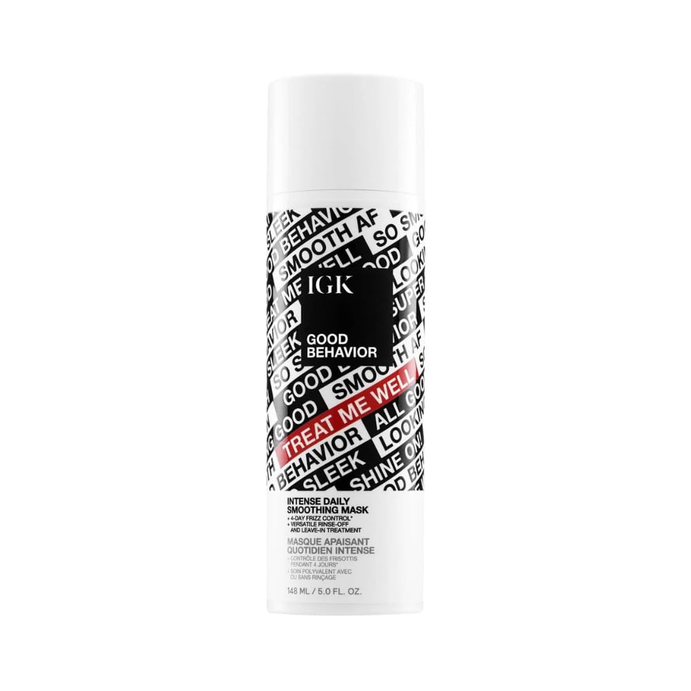 IGK GOOD BEHAVIOR Intense Daily Smoothing Mask | Vegan + Cruelty Free | 5 Oz