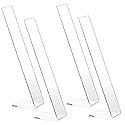 lasenersm 4 Pieces Clear Acrylic Hair Clip Display Stand L-Shaped Hairpin Display Holder Barrette Display Stand Holder Hair Clip Organizer Stand