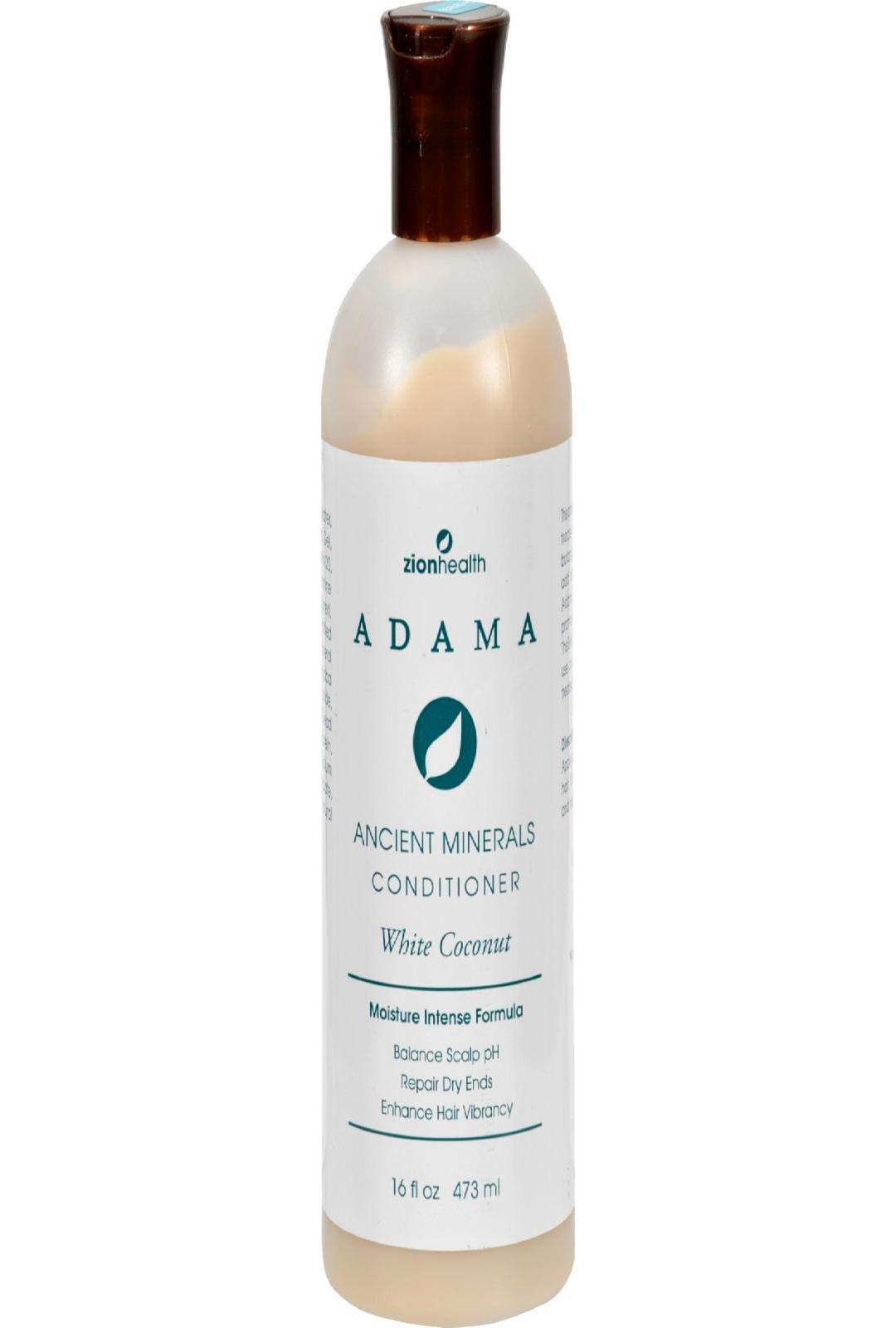 Adama Ancient Mineral White Coconut Conditioner Zion Health 16 oz Liquid