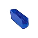 Quantum Storage Systems QSB100BLCS Economy Part Organizer Blue Bins 12" L x 3" W x 4" H 36 Pack