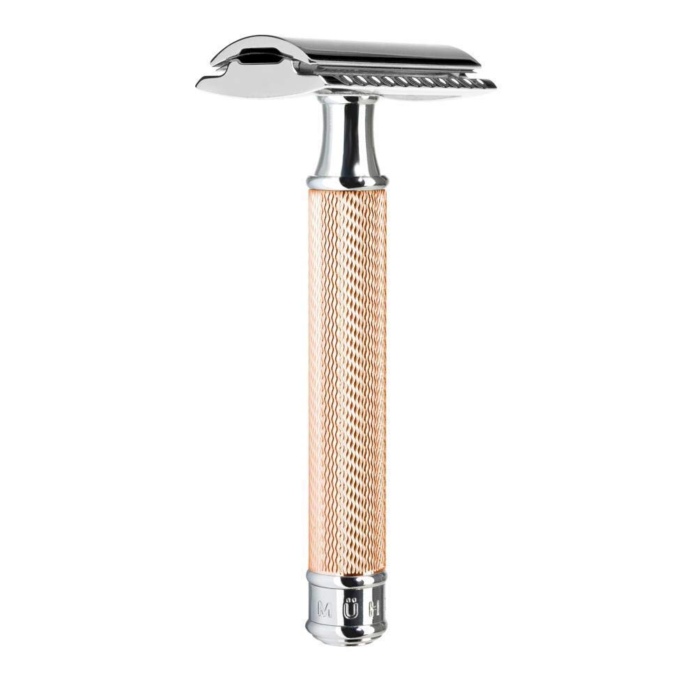 MÜHLE Rosegold Silvertip Badger Safety Razor (Closed Comb) Shaving Set - Perfect for Every Day Use, Barbershop Quality Close Smooth Shave Beauty and Personal Care MÜHLE