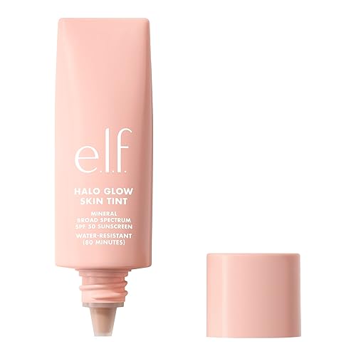 e.l.f. Halo Glow Skin Tint SPF 50, Tinted Moisturizer For Light, Buildable Coverage, Creates A Natural Glow, Vegan & Cruelty-Free, 11 Tan Warm