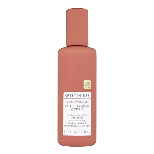 Kristin Ess Hair Ultra Hydrating Curl Leave-In Cream for Curly Hair with Frizz Control, 8.45 fl oz